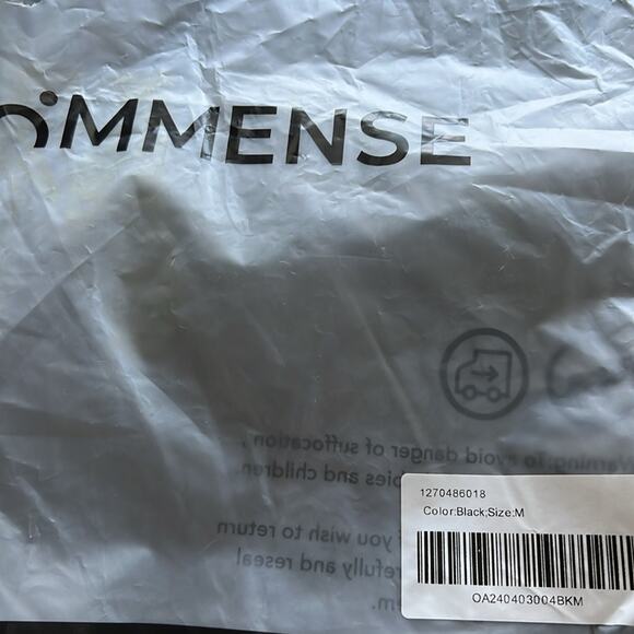 NWT LUXURY MINIMALIST lovers COMMENSE top black cotton M - Picture 7 of 7